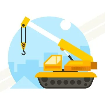 Excavator-crane Stock Illustration