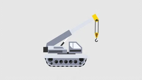 Excavator crane moving forward animation transparent background 動画素材 332529567