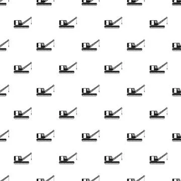 Excavator crane pattern seamless Illustrazione stock