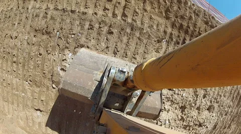 Excavator digging construction site Stock Footage 41092383