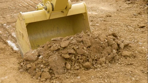 Excavator Digging at Excavation site Stock Footage 127035852