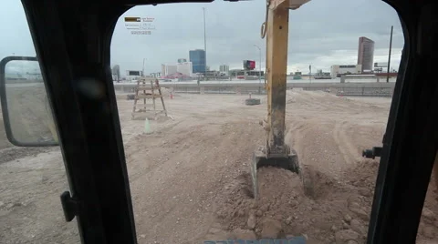 Excavator Digging Stock Footage 55380934