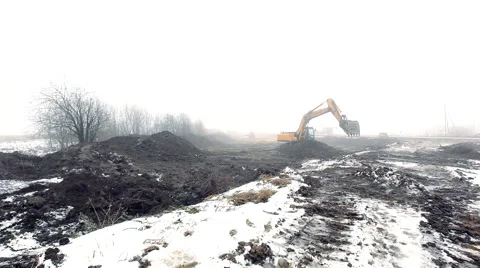 Excavator digging the ground Stock Footage 47702081