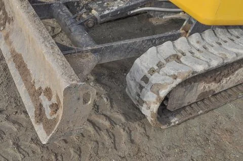 Excavator digging a hole Foto stock