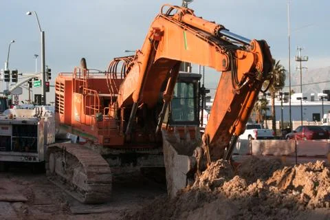 Excavator digging Foto stock