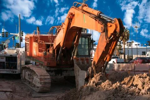 Excavator digging Stock-Fotos