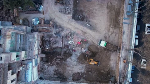 Excavator digs the ground Stock Footage 241486977