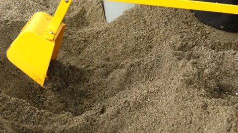 Excavator discharging  sand Stock Footage 61746054
