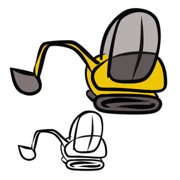 Excavator Doodle Stock Illustration