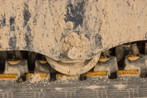 Excavator drive Stock Photos