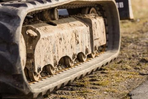 Excavator drive Stock Photos