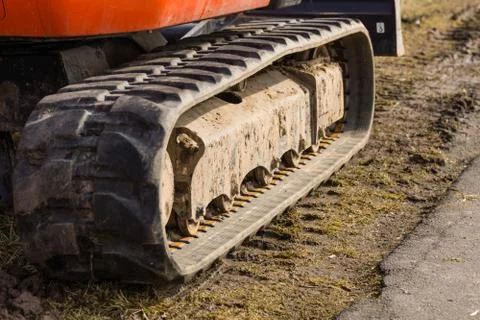 Excavator drive Stock Photos