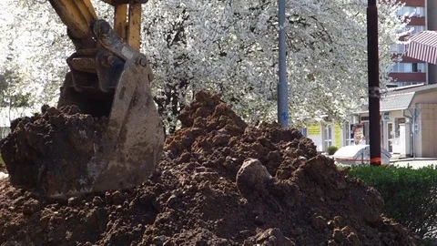 Excavator, excavation work Stock Footage 107729851