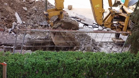 Excavator, excavation work Stock Footage 107729939
