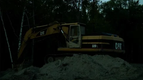 Excavator Stock Footage 8694574