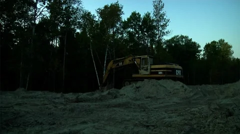 Excavator Stock Footage 8696706