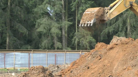 Excavator Stock Footage 25967888