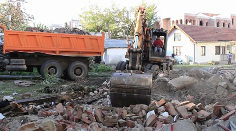 Excavator Stock Footage 32278518