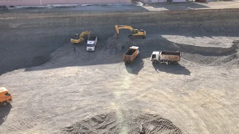 Excavator Stock Footage 75592981