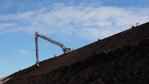 Excavator gokovie skosi obsh Stock Footage