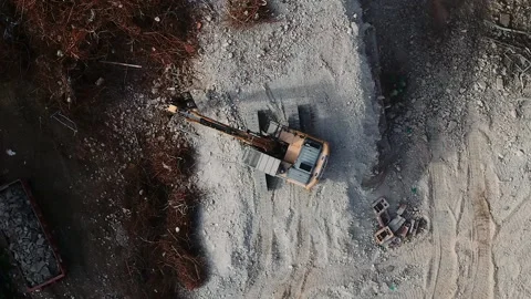 Excavator Grabs The Ground Stock-Footage 132343330