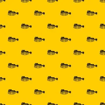 Excavator with hydraulic hammer pattern Illustrazione stock