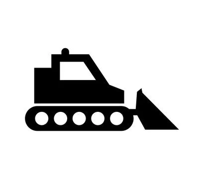 Excavator icon illustrated in vector on white background Stock Illustration