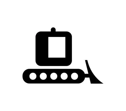 Excavator icon illustrated in vector on white background Stock Illustration