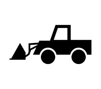 Excavator icon illustrated in vector on white background Stock Illustration