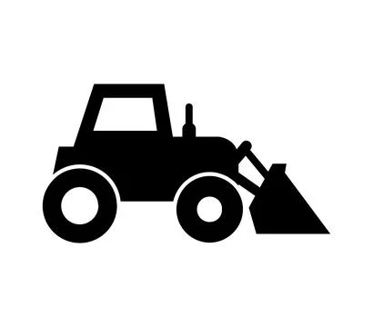 Excavator icon illustrated in vector on white background Stock Illustration