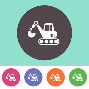 Excavator icon 스톡 일러스트