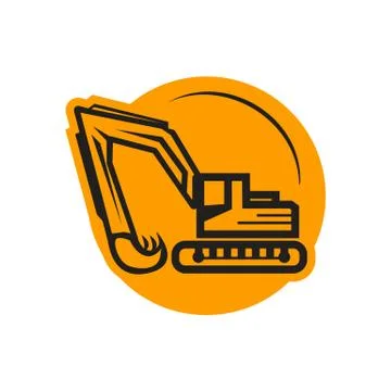 Excavator icon Stock Illustration