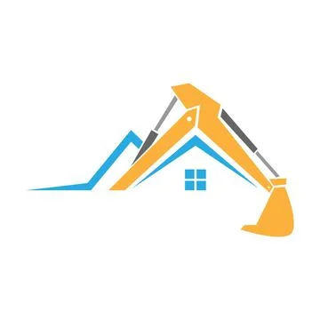 Excavator icon image design Stock Illustration