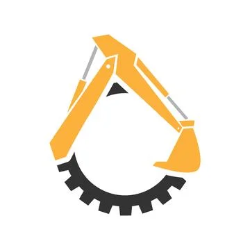 Excavator icon image design Stock Illustration