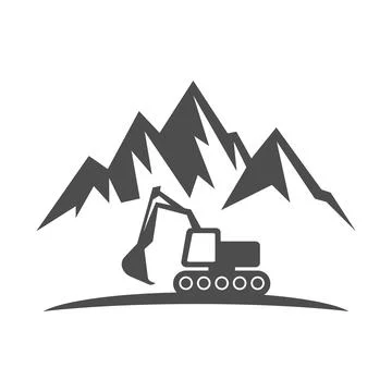 Excavator icon image design Stock Illustration