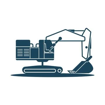 Excavator icon image design Stock Illustration