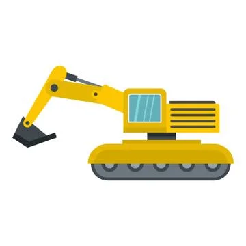 Excavator icon isolated Stock Illustration