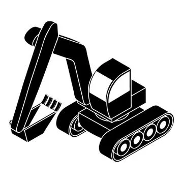 Excavator icon, simple style Stock-Illustration