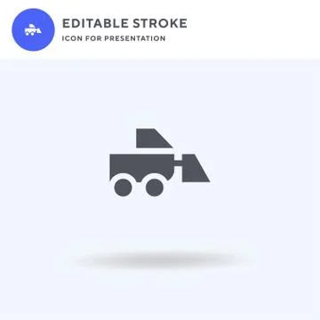 Excavator icon vector, filled flat sign, solid pictogram isolated on white, l Stock Illustration