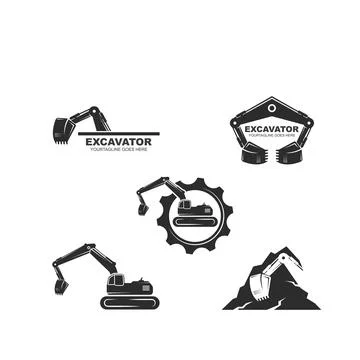 Excavator icon vector illustration concept  design Stock Illustration