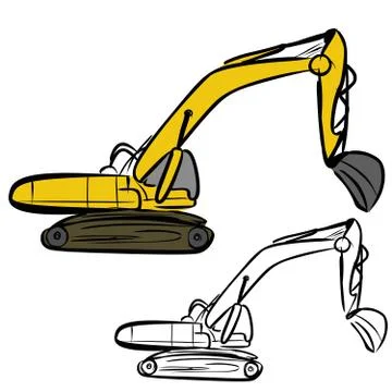 Excavator Stock Illustration