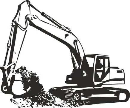 Excavator Stock Illustration