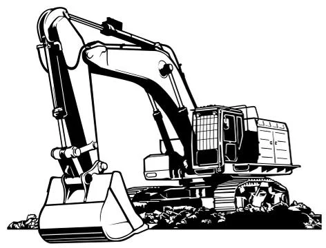 Excavator Stock Illustration