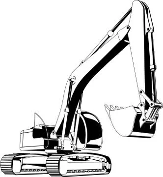 Excavator Stock Illustration