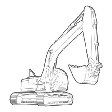 Excavator Stock Illustration