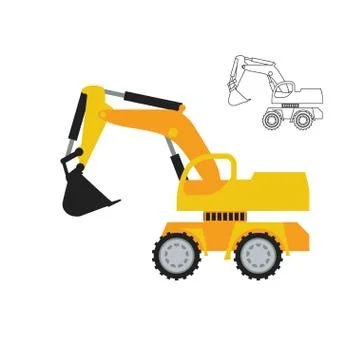 Excavator Stock Illustration
