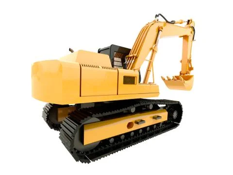 Excavator isolated Stock Illustration