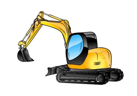 Excavator isolated Illustrazione stock