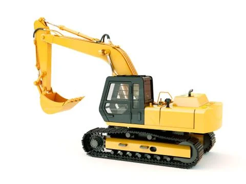 Excavator isolated with light shadow Stock-Illustration