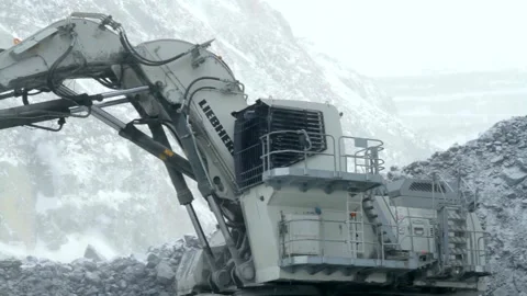 Excavator Liebherr Stock Footage 113473391